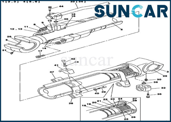 Mua Bộ niêm phong xi lanh bùng nổ LZ00453 CASE CX135SR Bộ làm kín sửa chữa thủy lực online manufacture