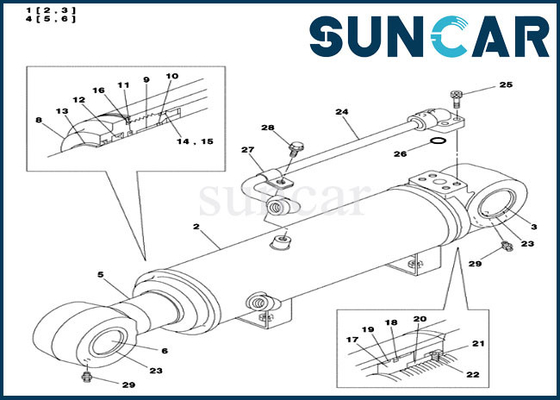 Mua LZ00457 Bộ niêm phong sửa chữa xi lanh lưỡi dozer Phù hợp với CASE CX135SR Bộ phận làm kín cơ khí online manufacture