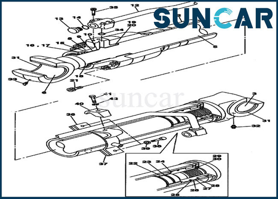 Mua LZ009410 Boom Seal Kits Bộ sửa chữa xi lanh cho máy xúc CASE CX135SR online manufacture