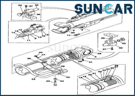 Mua LZ00451 Boom Cylinder Seal Kit CX160 Bộ công cụ sửa chữa con dấu thủy lực online manufacture