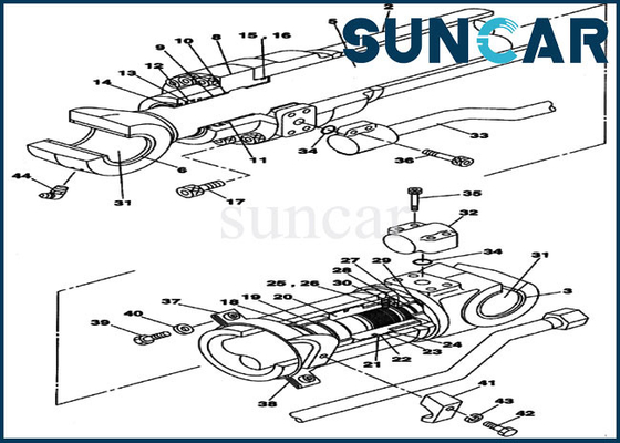 Mua Bộ làm kín xi lanh cánh tay LZ008960 Bộ làm kín dầu cơ khí Vỏ hộp CX225SR online manufacture