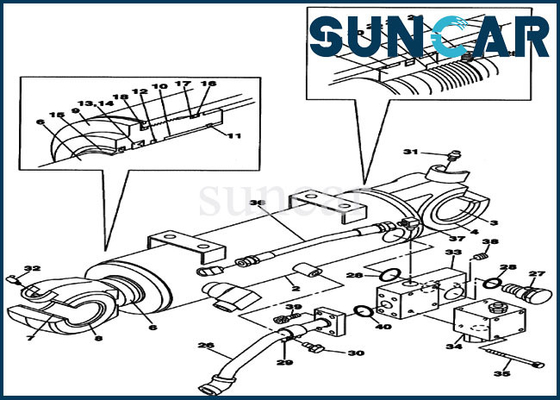 Mua Bộ niêm phong lưỡi LZ00542 Bộ làm kín xi lanh dozer cho CX225SR CX235C SR CASE online manufacture