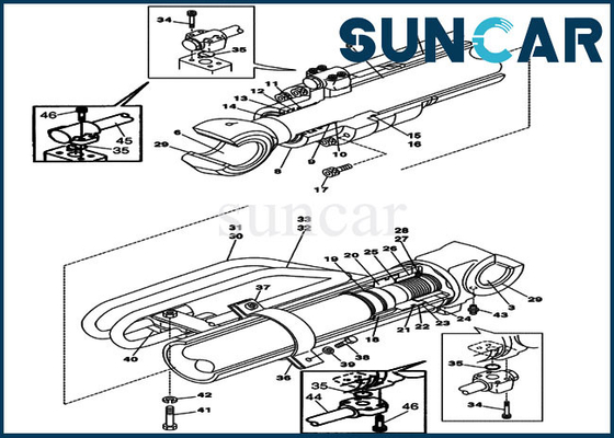 Mua CX290 CASE LZ00499 Bộ thay thế xi lanh bùng nổ Máy xúc OEM Seal Kit online manufacture