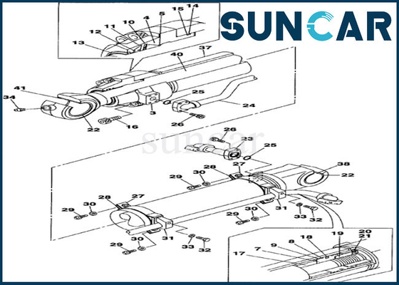 Mua Bộ làm kín xi lanh đối trọng tự tách rời LZ00464 cho máy xúc vỏ CX700B CX700 online manufacture