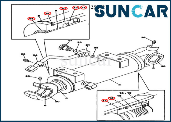 Mua Bộ bịt kín LZ00474 Bộ dụng cụ sửa chữa xi lanh lưỡi gạt dành cho thiết bị hạng nặng Vỏ CX75SR CX80 online manufacture