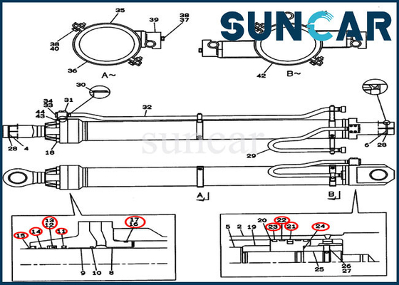 Mua Bộ phận vỏ hộp CX800 LZ00439 Bộ phận làm kín cánh tay Bộ làm kín Máy xúc bánh xích Bộ làm kín xi lanh online manufacture