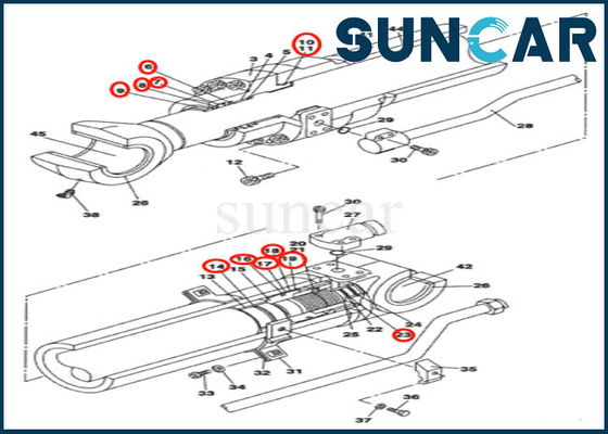 Mua Bộ làm kín xi lanh cánh tay LZ009350 Bộ niêm phong sửa chữa Phù hợp với CASE CX130B CX145C SR Máy xúc online manufacture