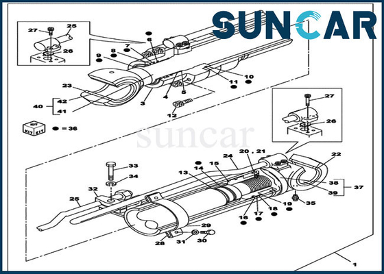 Mua Boom Seal Kit Bộ dịch vụ xi lanh LZ010870 Phù hợp với CX160C CX160D LC Case Máy xúc bánh xích online manufacture