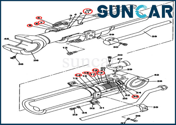 Mua Bộ niêm phong xi lanh thủy lực LZ007640 Bộ phụ kiện cánh tay Phù hợp với Trường hợp CX210BLR CX210B online manufacture