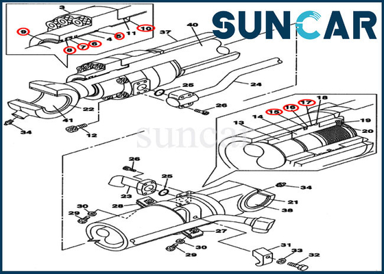 Mua Bộ sửa chữa con dấu xi lanh thùng LZ007650 Phù hợp với trường hợp CX210B CX210BNLC Máy xúc bánh xích online manufacture