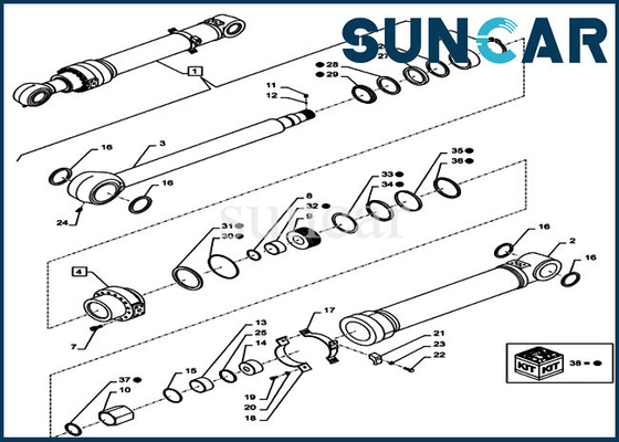 Mua Bộ dụng cụ sửa chữa cánh tay LZ013490 Bộ công cụ dịch vụ xi lanh cho máy xúc bánh xích CX300D LC online manufacture