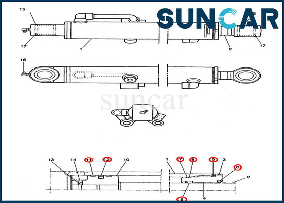 Mua Bộ làm kín dầu thủy lực PE01V00002R100 Bộ sửa chữa con dấu xi lanh cánh tay Phù hợp với các mẫu CX14 CASE online manufacture