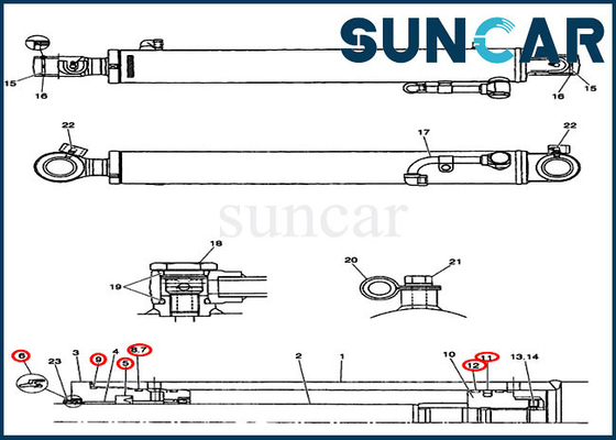 Mua Bộ niêm phong sửa chữa xi lanh cánh tay PW01V00051R300 Model CX31B Bộ dịch vụ vỏ máy xúc online manufacture