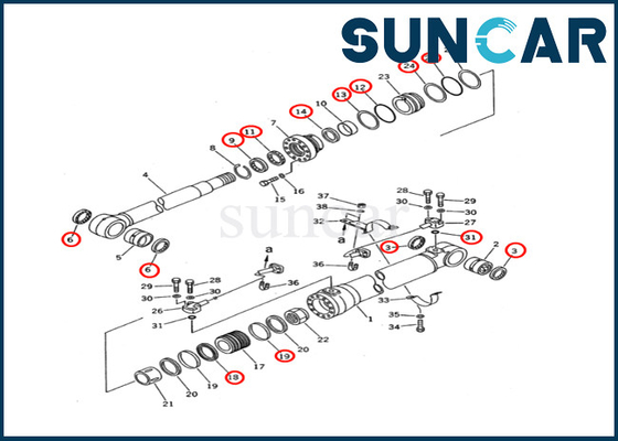 Mua 707-99-47620 7079947620 Boom Cylinder Seal Kit Phù hợp với KOMATSU PC200-5 EXCAVATORS online manufacture