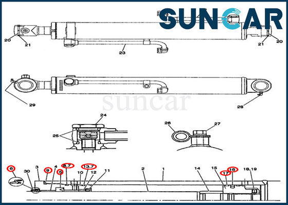 Mua Bộ dụng cụ thay thế con dấu xi lanh của CX36 Repair Boom PX01V00030R300 online manufacture
