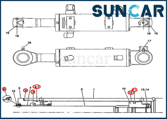 Mua PX01V00033R300 Bộ niêm phong lưỡi dao phù hợp với CX36 CASE Bộ làm kín sửa chữa xi lanh online manufacture