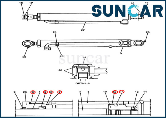 Mua Bộ dụng cụ sửa chữa xô PH01V00016R300 Bộ dụng cụ sửa chữa con dấu xi lanh Phù hợp với máy xúc CX47 CASE online manufacture
