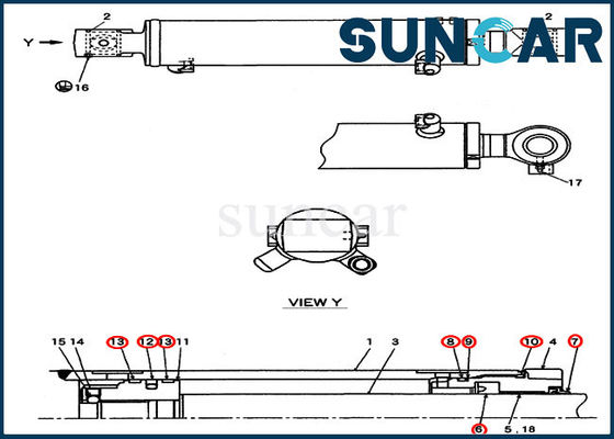 Mua CX27B CX31B CX55BMSR Case PW01V00062R300 Swing / Arm / Bucket Cylinder Replace Kit online manufacture