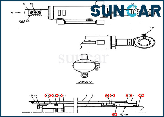 Mua 72953540 Bộ dụng cụ làm kín xi lanh Dozer Bộ dụng cụ sửa chữa trường hợp cho máy xúc bánh xích mini CX20B CX22B online manufacture