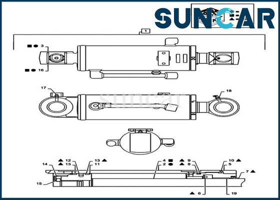 Mua PX01V00043R200 Bộ niêm phong trường hợp Bộ làm kín xi lanh Dozer Phù hợp với thiết bị máy xúc CX36B CX31B online manufacture