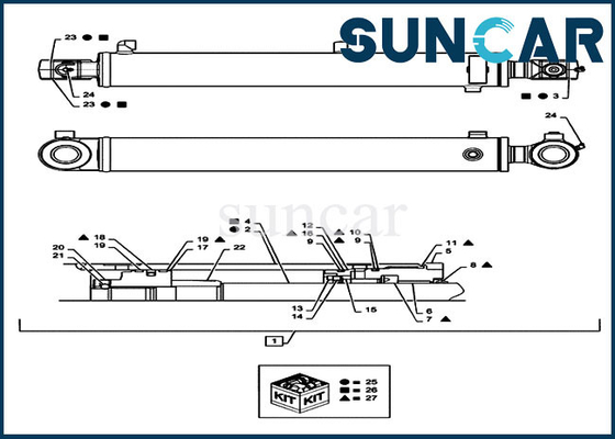 Mua Boom Seal Kit PX01V00069R300 Cylinder Service Kit cho Máy xúc CX36B Case Machinery online manufacture
