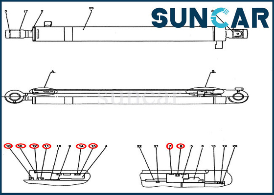 Mua Bộ niêm phong xi lanh cánh tay PH01V00027R300 Phù hợp với CX50B Vỏ máy xúc Bộ phận sửa chữa máy xây dựng online manufacture