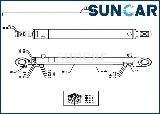 Mua PS01V00004R400 Xi lanh xoay Piston Rod Bộ niêm phong Hộp đựng CX55B Bộ dụng cụ thay thế máy xúc online manufacture