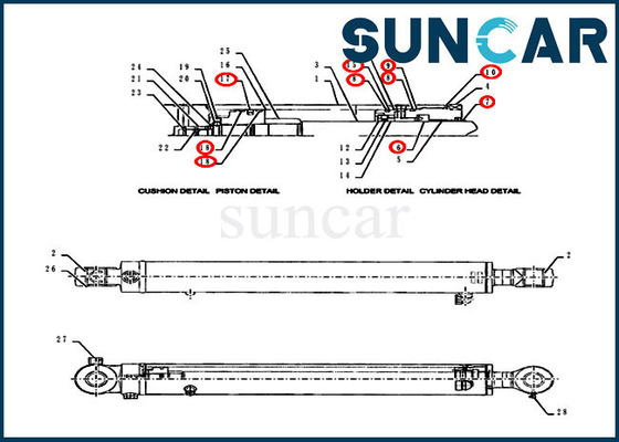 Mua PY01V00050R300 Bộ niêm phong thay thế xi lanh cánh tay Phù hợp với trường hợp Mẫu thiết bị CX55BMSR online manufacture