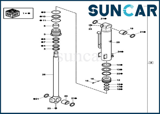 Mua XKCC-01530 Bộ dụng cụ sửa chữa con dấu xô XKCC01530 Bộ dụng cụ sửa chữa xi lanh cho xây dựng CASE Mẫu CX17C online manufacture