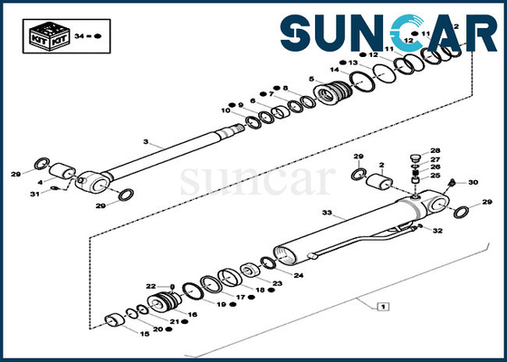 Mua XKCD-02688 XKCD02688 Bộ làm kín xi lanh cho phụ tùng thay thế cấu trúc vỏ CX26C online manufacture