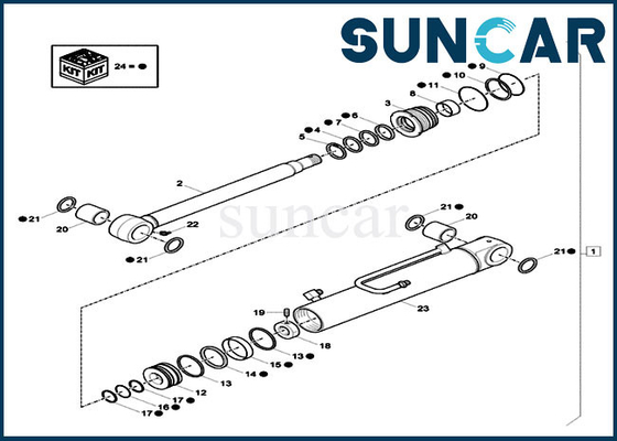 Mua XKCC-01448 XKCC01448 Boom Swing Seal Kit CASE CX33C CX37C Bộ dụng cụ dịch vụ xi lanh thủy lực online manufacture