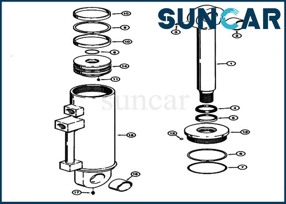 Mua S301442 Bộ làm kín xi lanh phụ Trường hợp Bộ dịch vụ thủy lực cho máy xúc lật 621 621B 721 Kiểu online manufacture