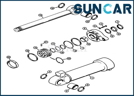 Mua Gầu xi lanh G110690 Bộ làm kín máy xúc bánh lốp cho trường hợp 721 Bộ niêm phong thủy lực thay thế kiểu mẫu online manufacture