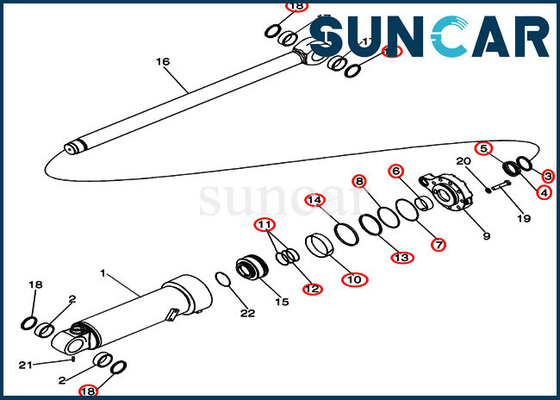 Mua Bộ sửa chữa thủy lực nghiêng 87529743 Bộ làm kín dầu xi lanh xô Phù hợp với vỏ máy xúc bánh lốp 921F 821E online manufacture