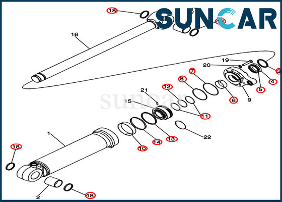 Mua 87399338 Bộ làm kín xi lanh gầu 921E Hộp đựng máy xúc lật Bộ sửa chữa thủy lực CYL online manufacture