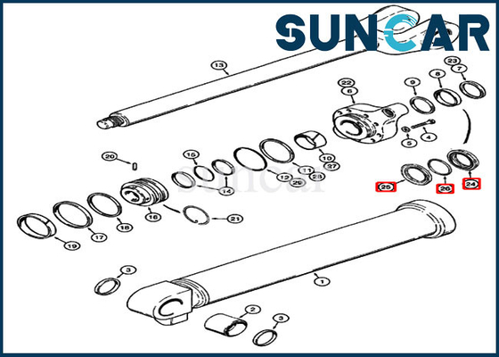 Mua Bộ làm kín dầu thủy lực sửa chữa trường hợp 1542883C1 921 921C 921E Bộ dịch vụ xi lanh nâng của bộ nạp online manufacture
