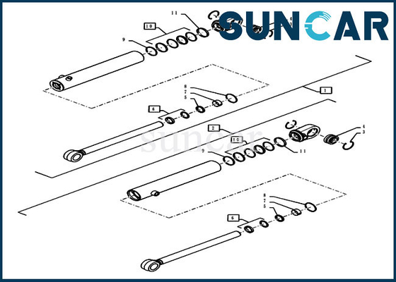 Mua 84402182 Bộ niêm phong lái 1121F 1121G CASE Loader Bộ làm kín dầu xi lanh thủy lực online manufacture