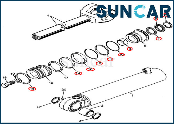 Mua 8605261 Bộ làm kín sửa chữa chỉ đạo 521G 621F 721D Bộ niêm phong xi lanh thủy lực online manufacture