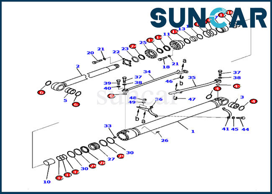 Mua 707-99-47440 Komatsu Repair Seal Kit Máy xúc Boom Cylinder 7079947440 PC220-8M0 Service Kit online manufacture