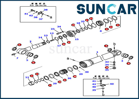 Mua KOMATAU 721-98-00690 7219800690 Bộ sửa chữa con dấu xi lanh cánh tay cho bộ phận bên trong PC210LC-11 PC200LC-8M0 online manufacture