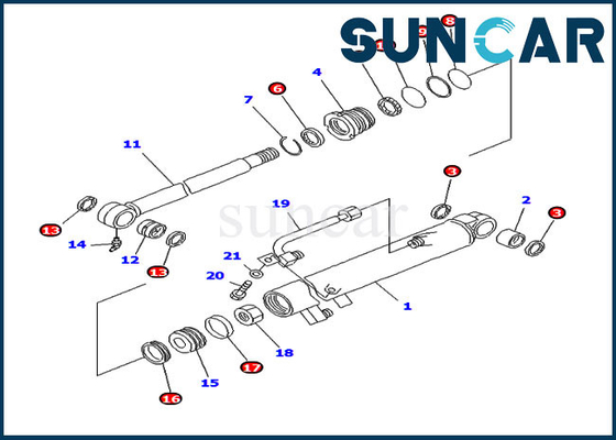 Mua 707-98-12280 7079812280 Bộ sửa chữa con dấu xi lanh xô cho PC20MR-1 PC20R-8 Bộ phận bên trong Komatsu online manufacture
