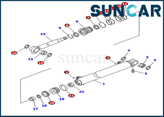 Mua Bộ làm kín máy xúc 707-98-14780 PC20MR-2 PC26MR-3 Bộ dịch vụ bùng nổ Komatsu Xi lanh thủy lực 7079814780 online manufacture