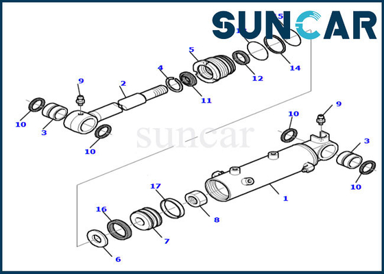 Mua Bộ làm kín lưỡi 878000519 Xi lanh thủy lực cho bộ phận dịch vụ thay thế Komatsu PC20R-8 online manufacture