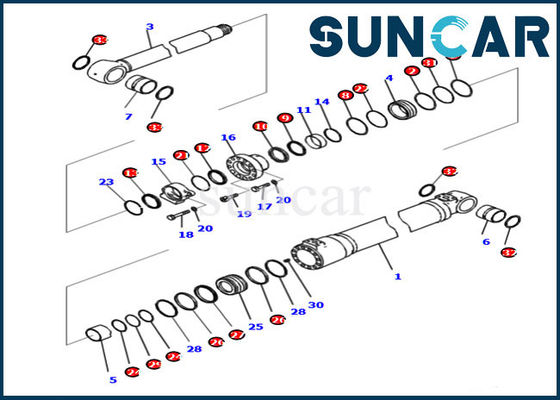 Mua 721-98-00160 Boom Seal Kit Xi lanh thủy lực cho các kiểu PC210I-10 PC210LCI-10 Máy xúc Komatsu online manufacture