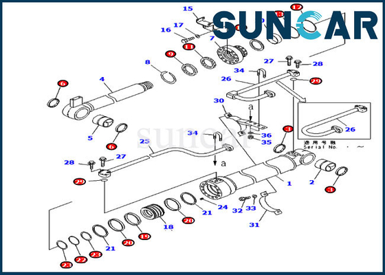 Mua 707-99-47730 7079947730 Bộ làm kín xi lanh cho PC228USLC-2 PC228US-1 Komatsu Offset Boom online manufacture