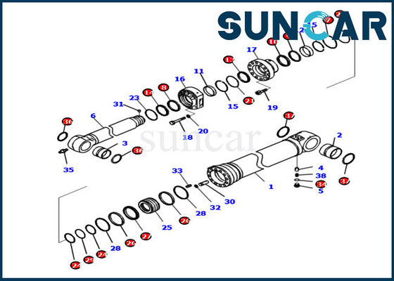 Mua 721-98-04340 Bộ sửa chữa con dấu cho PC290LCI-11 Bộ dụng cụ thay thế xi lanh máy xúc Komatsu online manufacture