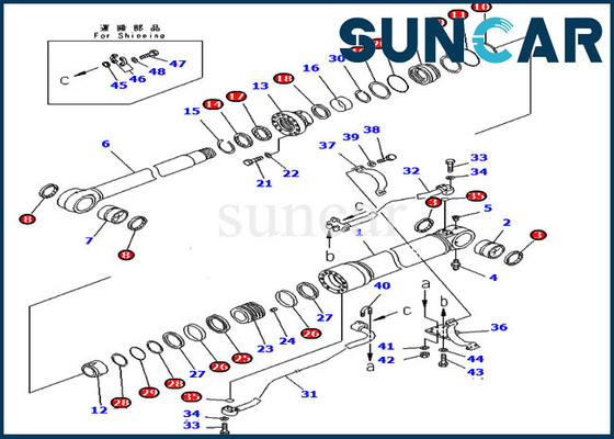 Mua 707-99-58085 Boom Replacement Seal Kit PC300-7 Excavator 7079958085 Komatsu Cylinder Service Kit online manufacture