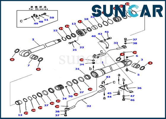 Mua 707-99-58031 7079958031 Boom Service Kit Bộ làm kín xi lanh cho KOMATSU PC350-8 PC300-8 PC300LC-8 online manufacture