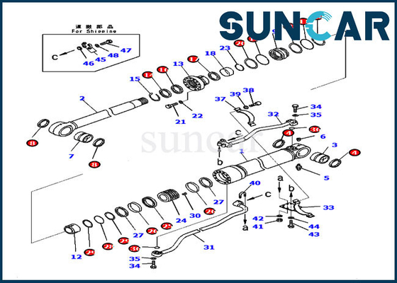 Mua 707-99-59271 Bộ niêm phong Boom Bộ làm kín sửa chữa xi lanh Phù hợp với thiết bị hạng nặng Komatsu PC300-8 online manufacture