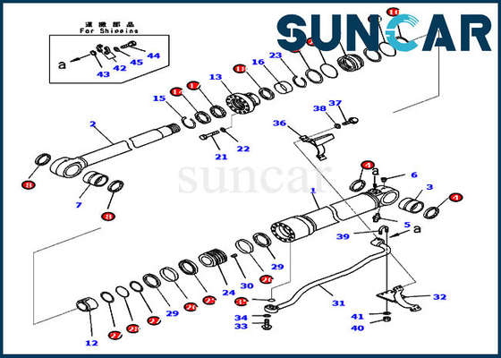Mua Bộ dụng cụ sửa chữa con dấu 721-98-00510 PC360LC-11 PC390LC-11 Bộ niêm phong thay thế xi lanh Komatsu Boom online manufacture